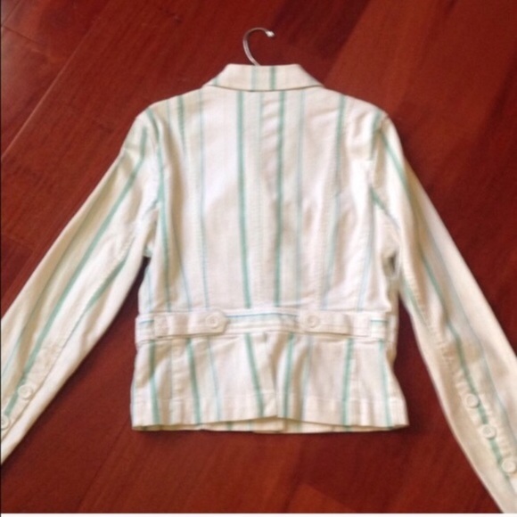 Vintage Guess Jeans stretch Stripe Blazer Jacket - Picture 2 of 11